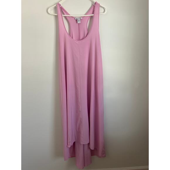 Athleta Presidio Traveler Racerback High-Low Sleeveless Dress Quartz Pink XL - Picture 2 of 9